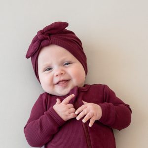 Ribbed Headwrap in Burgundy