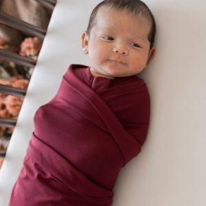 Swaddle Blanket in Burgundy
