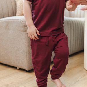 Toddler Jogger Pant in Burgundy
