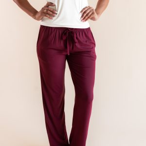 Women's Lounge Pants in Burgundy