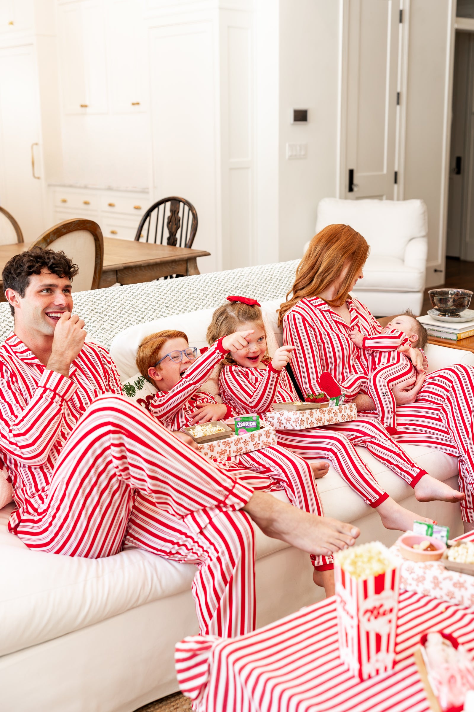 Men's Long Sleeve Pajama Set in Peppermint Stripes - Image 4