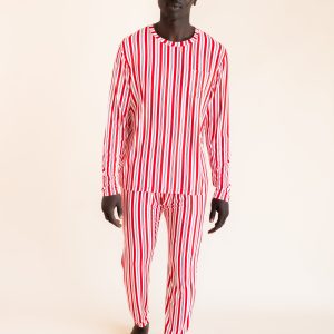 Men's Jogger Set in Peppermint Stripes