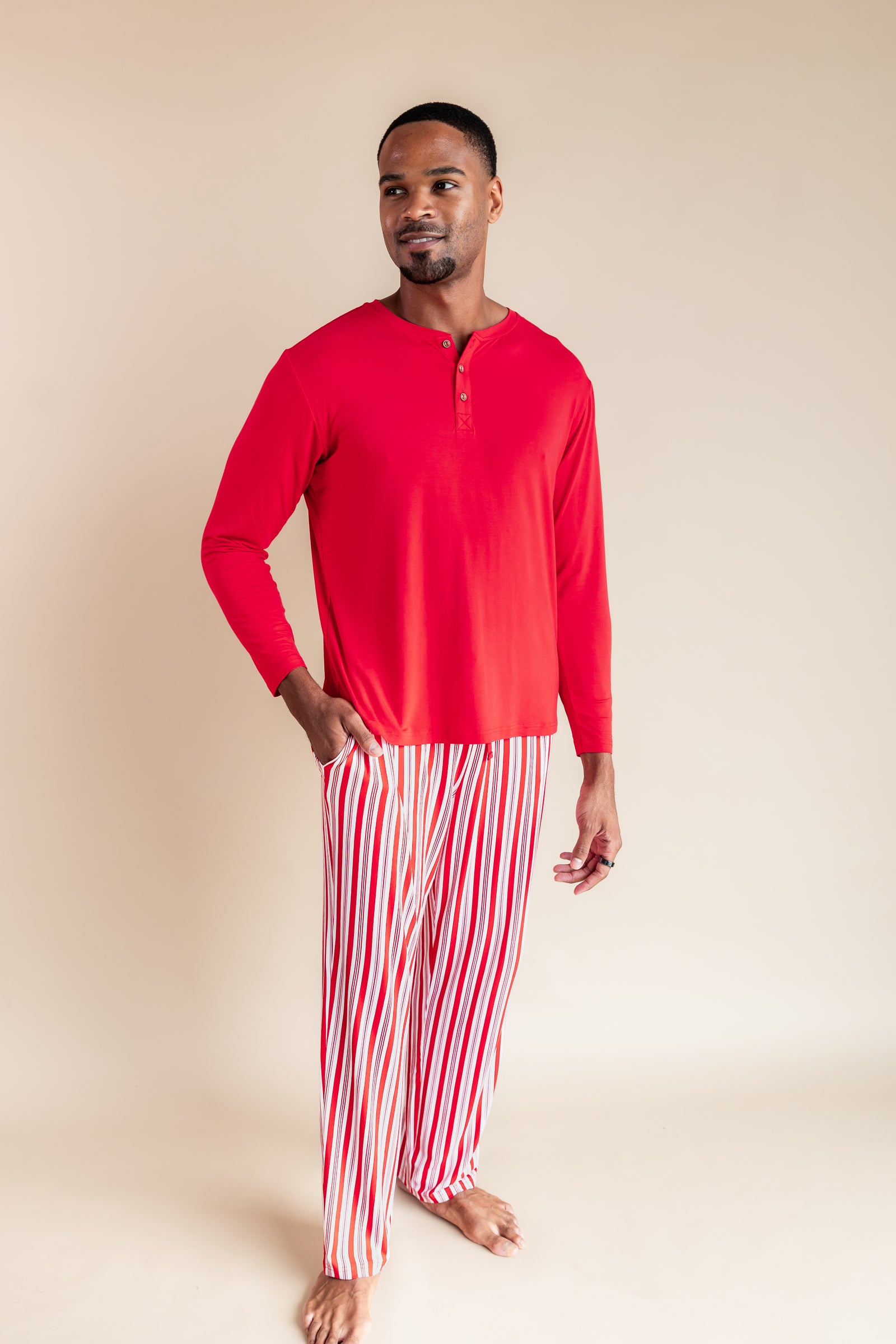 Men's Lounge Pants in Peppermint Stripes - Image 5