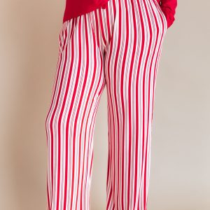 Women's Lounge Pants in Peppermint Stripes