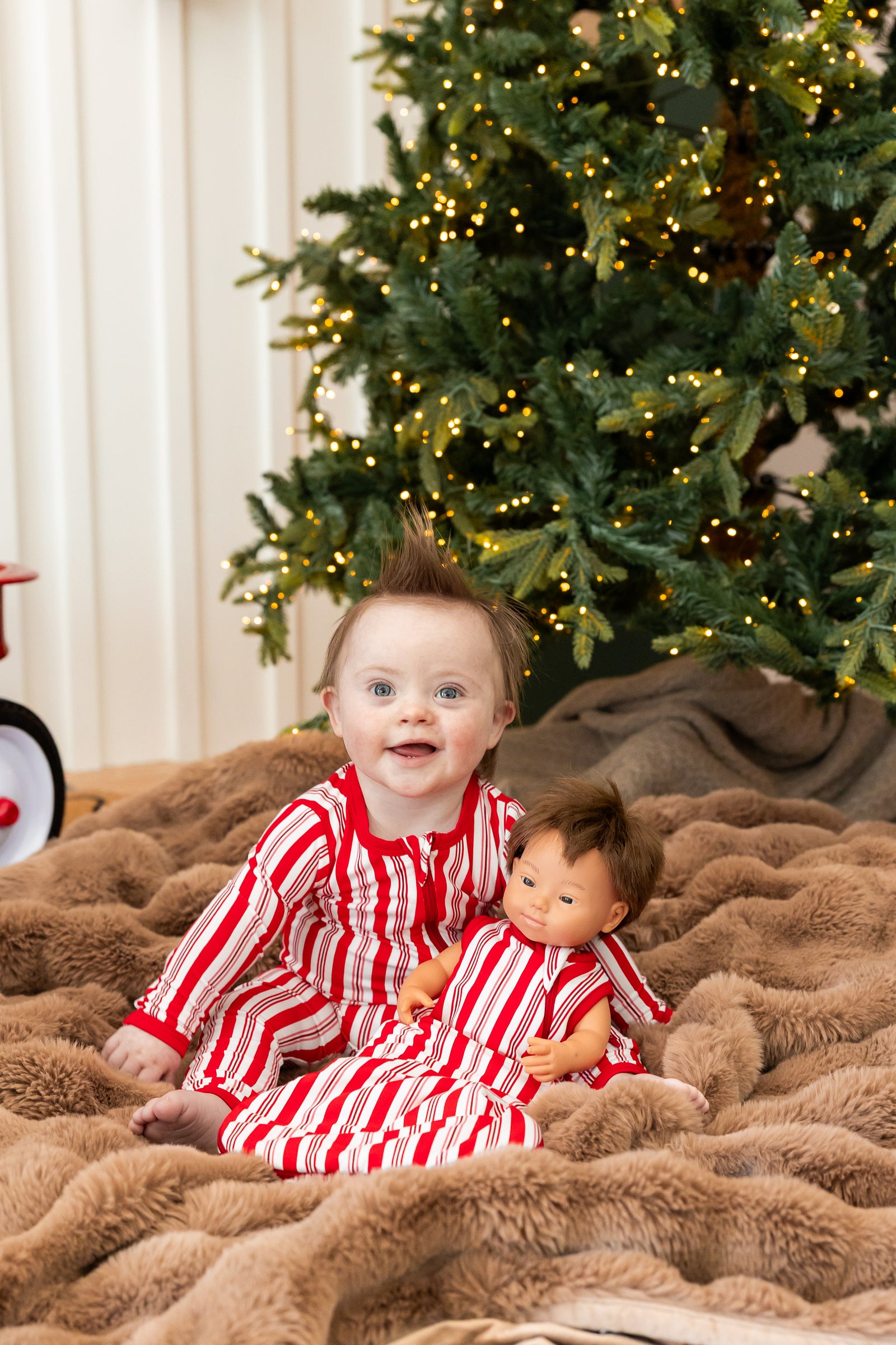 Baby Doll Sleep Bag in Peppermint Stripes - Image 2