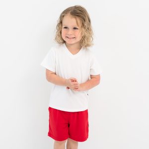 Drawstring Short in Cardinal