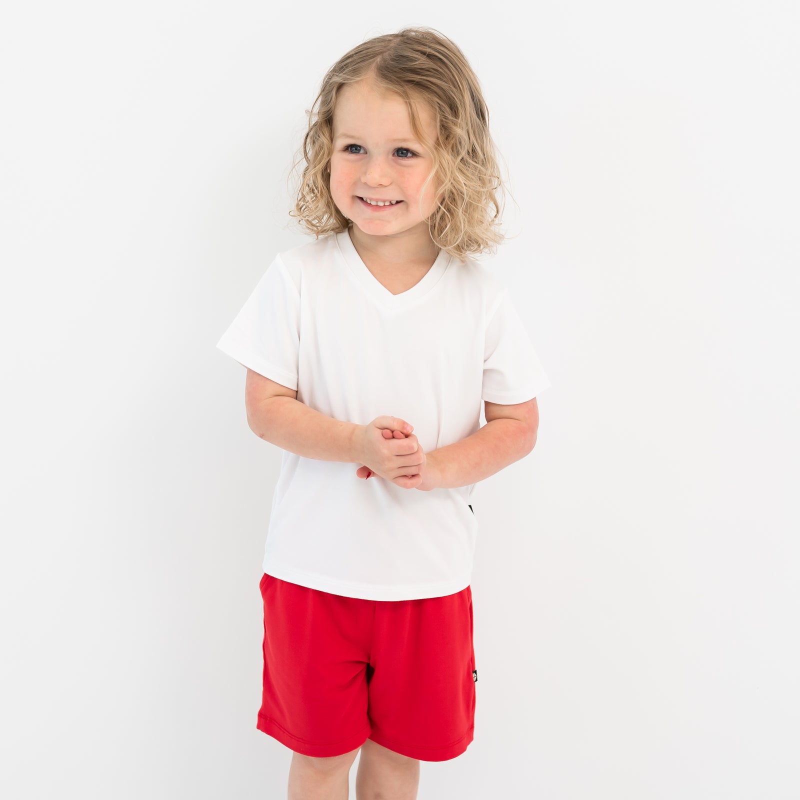 Drawstring Short in Cardinal