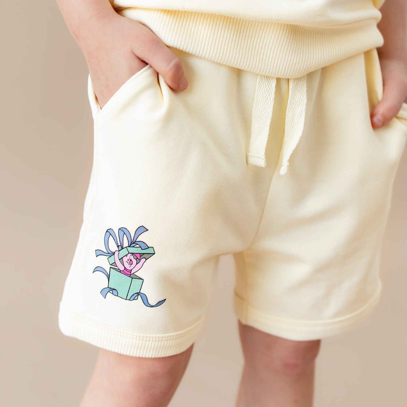 Short Sleeve Jogger Set in Winnie the Pooh on Chamomile - Image 6
