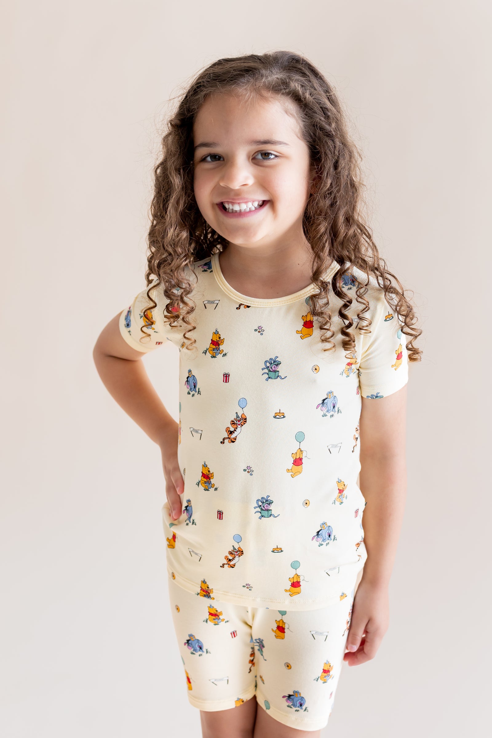 Short Sleeve Pajamas in Winnie the Pooh Celebration - Image 3