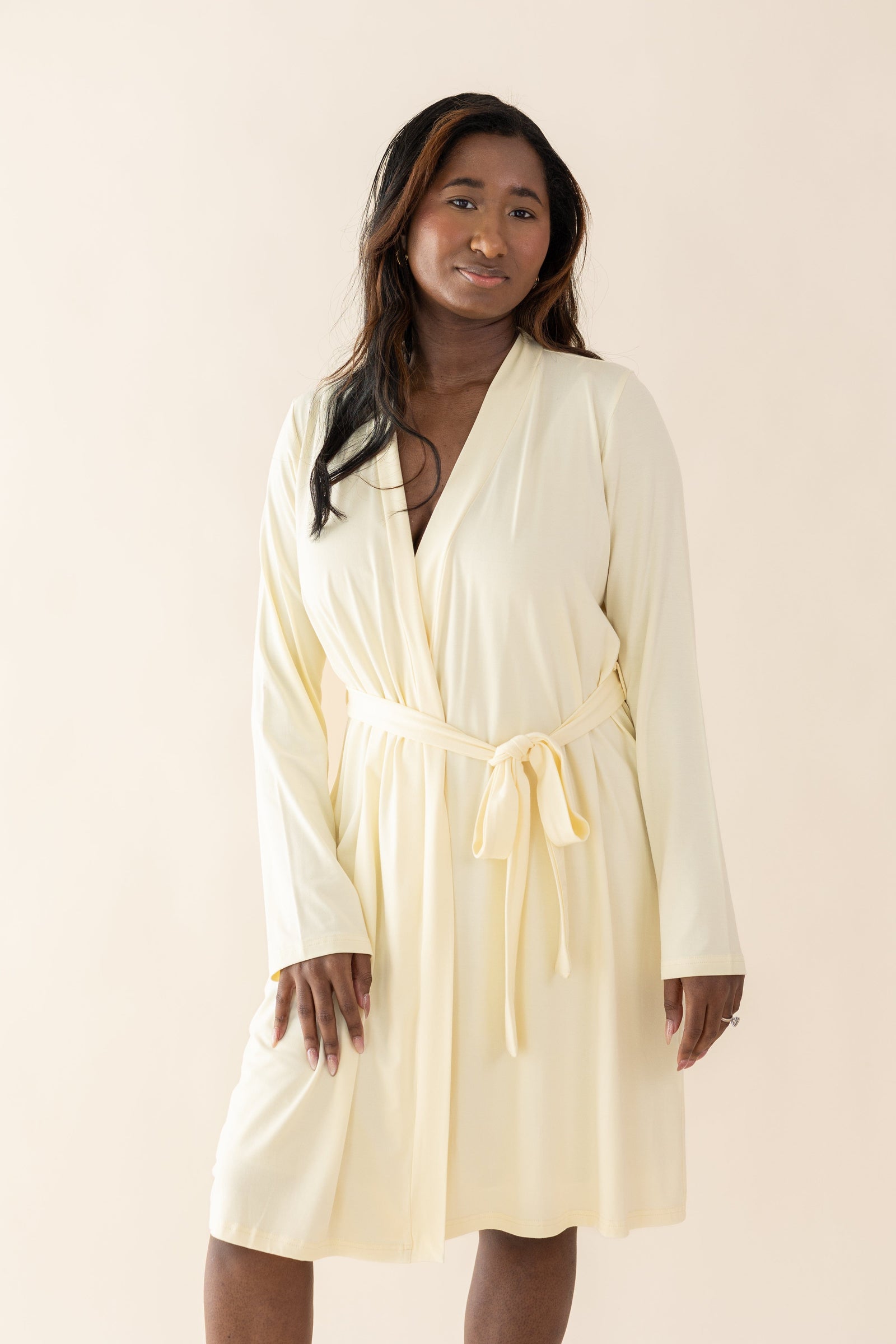 Women's Lounge Robe in Chamomile - Image 2