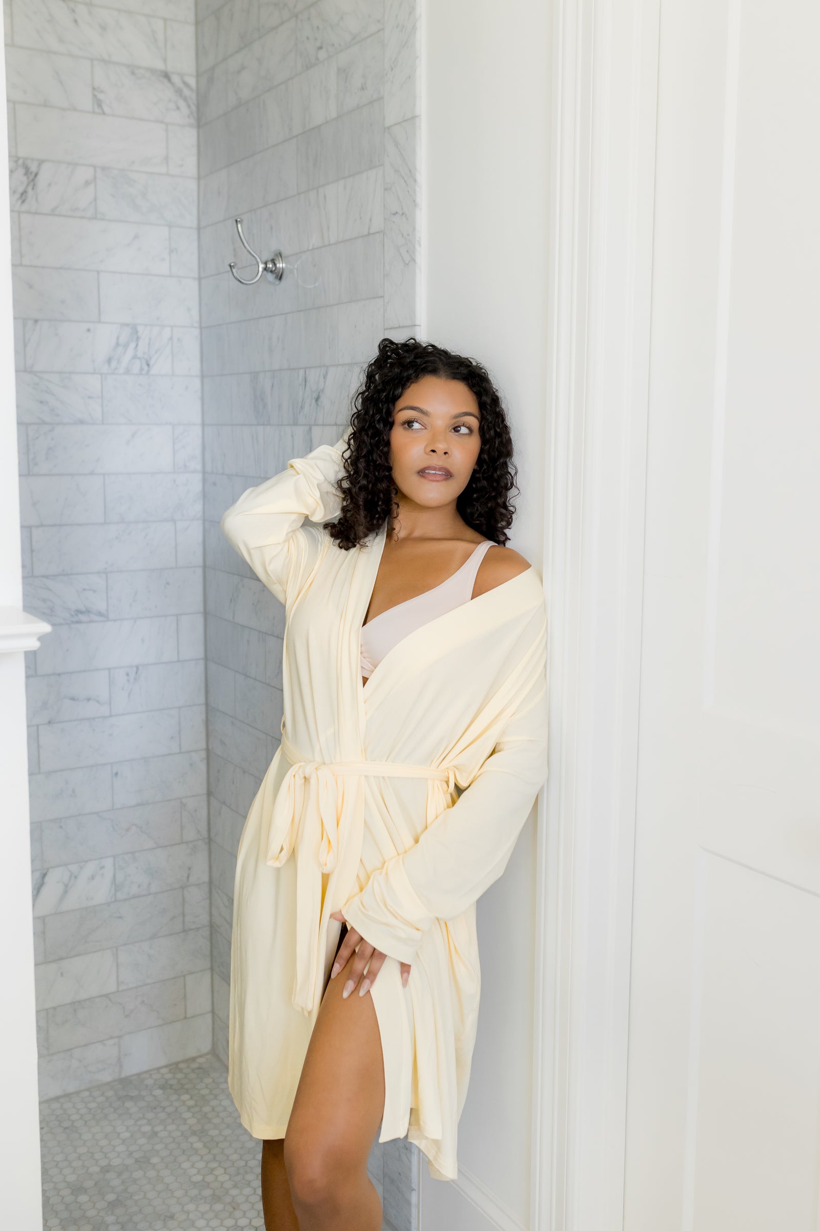 Women's Lounge Robe in Chamomile - Image 6