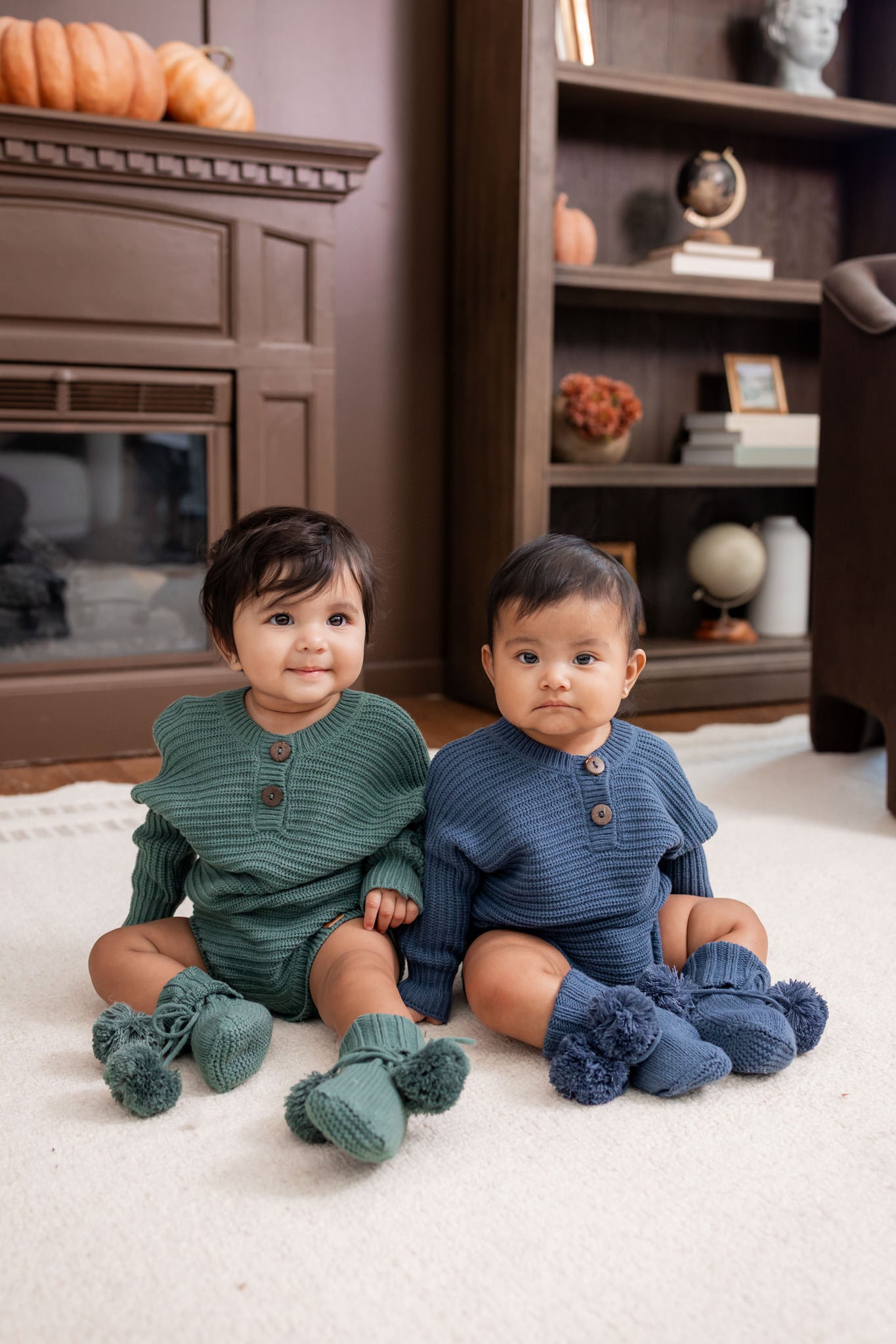 Chunky Knit Romper in Oxford - Image 3