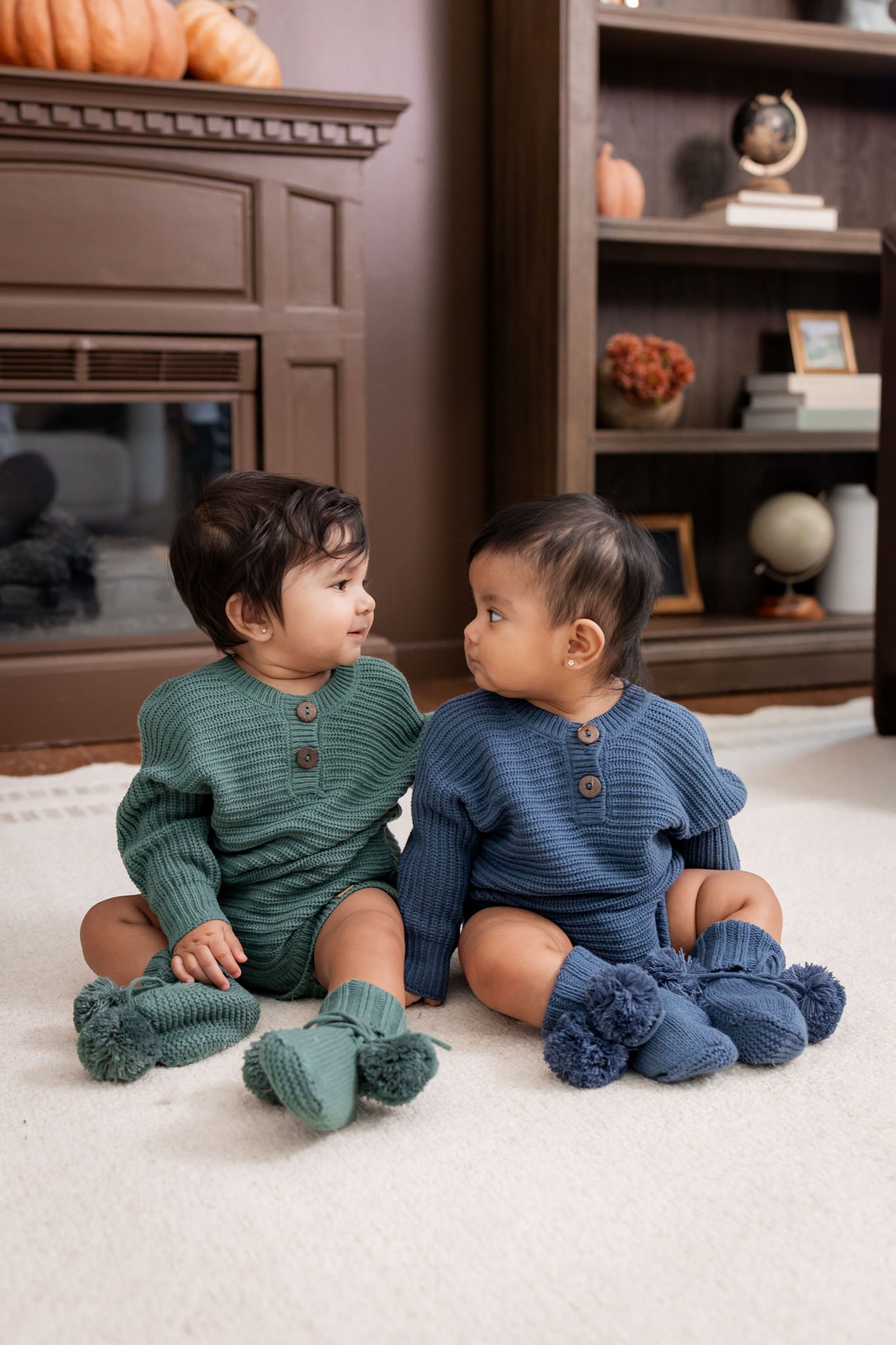 Chunky Knit Romper in Oxford - Image 5
