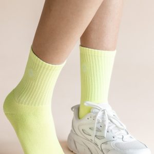 Adult Crew Socks in Citron
