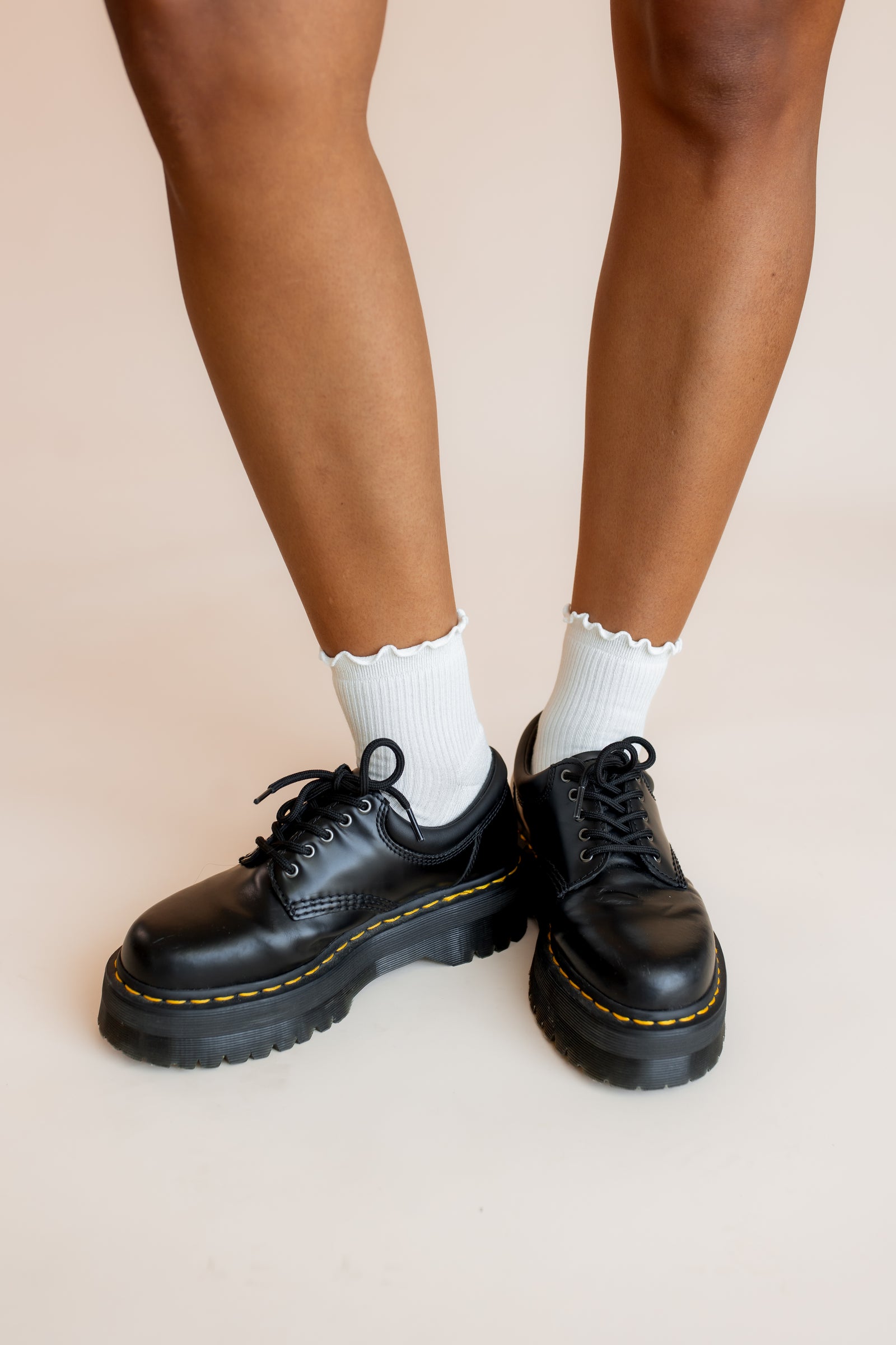 Women's Ruffle Socks in Cloud - Image 5