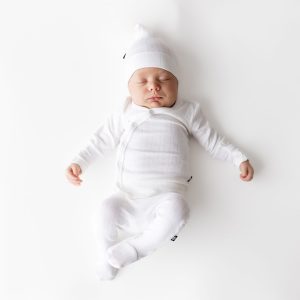 Pointelle Take Me Home Set with Cap in Cloud