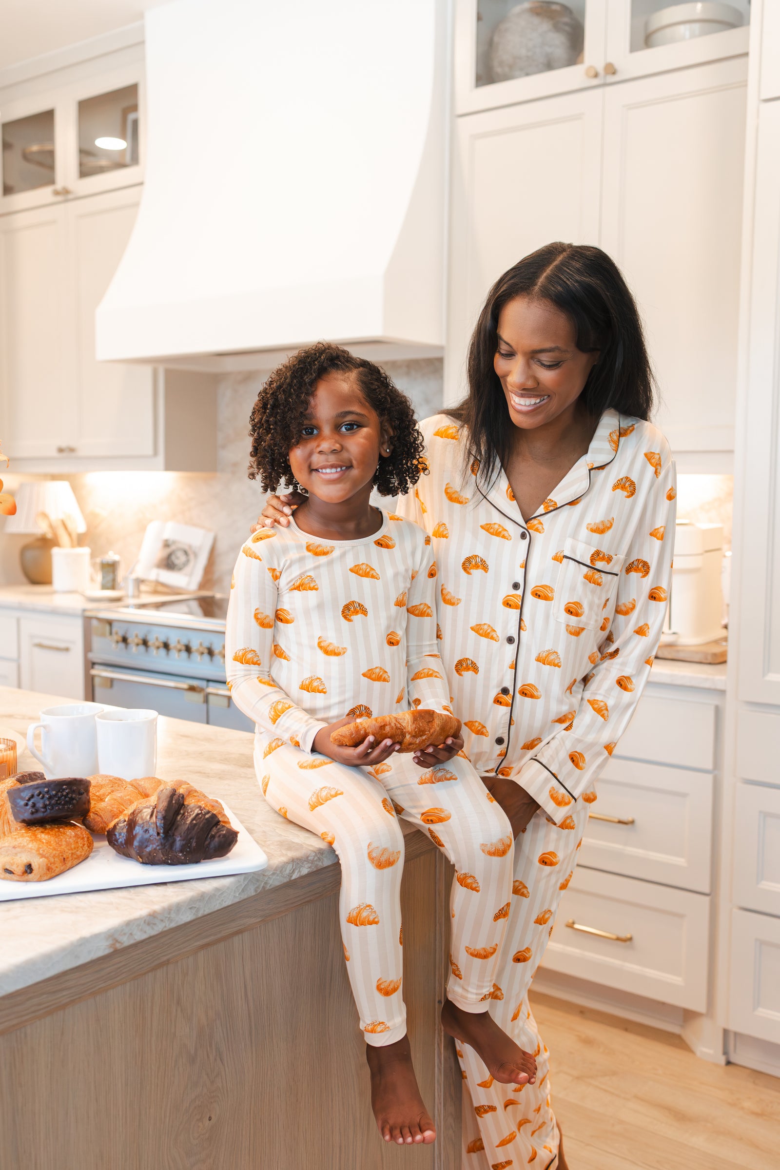 Long Sleeve Pajamas in Croissant - Image 3