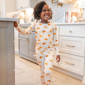 Long Sleeve Pajamas in Croissant