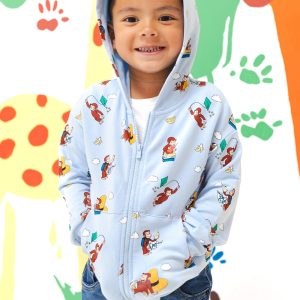 Zip-Up Hoodie in Curious George