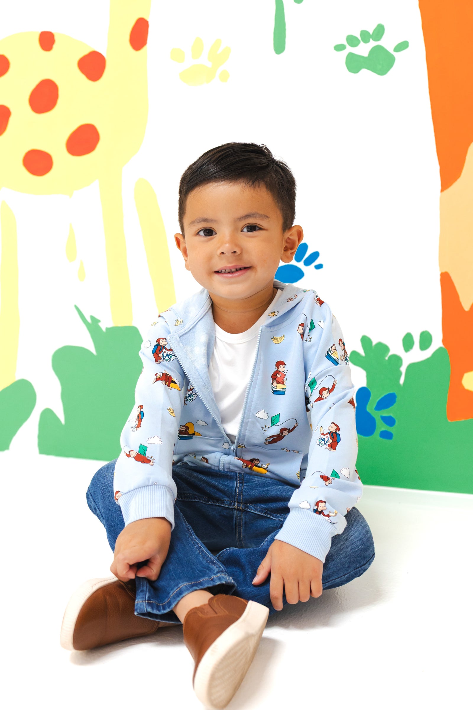 Zip-Up Hoodie in Curious George - Image 4