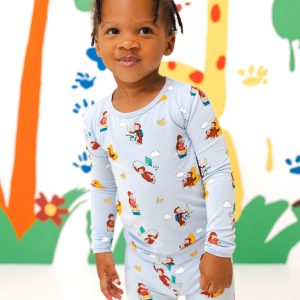 Long Sleeve Pajamas in Curious George