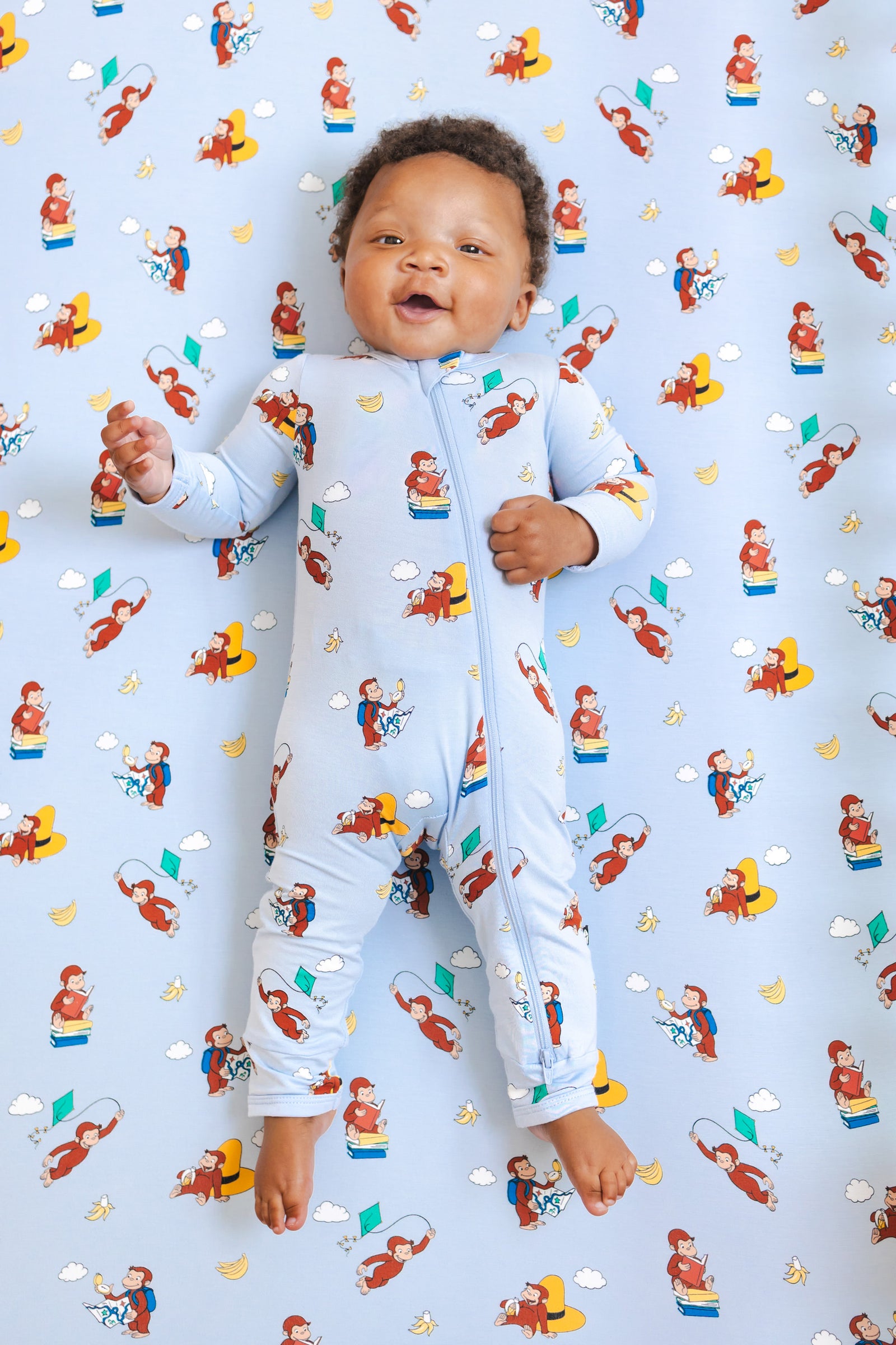 Zippered Romper in Curious George - Image 3