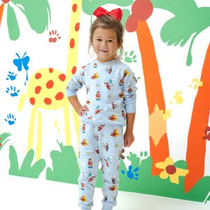 Long Sleeve Jogger Set in Curious George