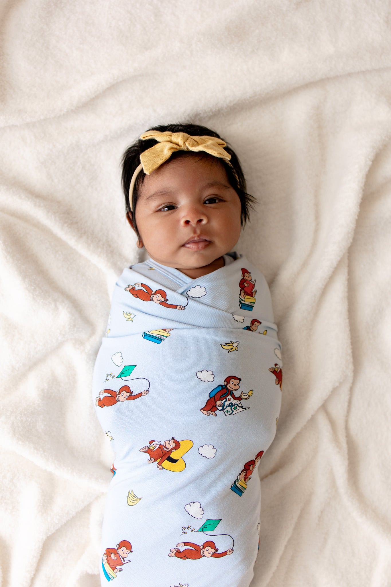 Swaddle Blanket in Curious George - Image 3