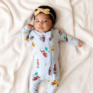 Zippered Footie in Curious George
