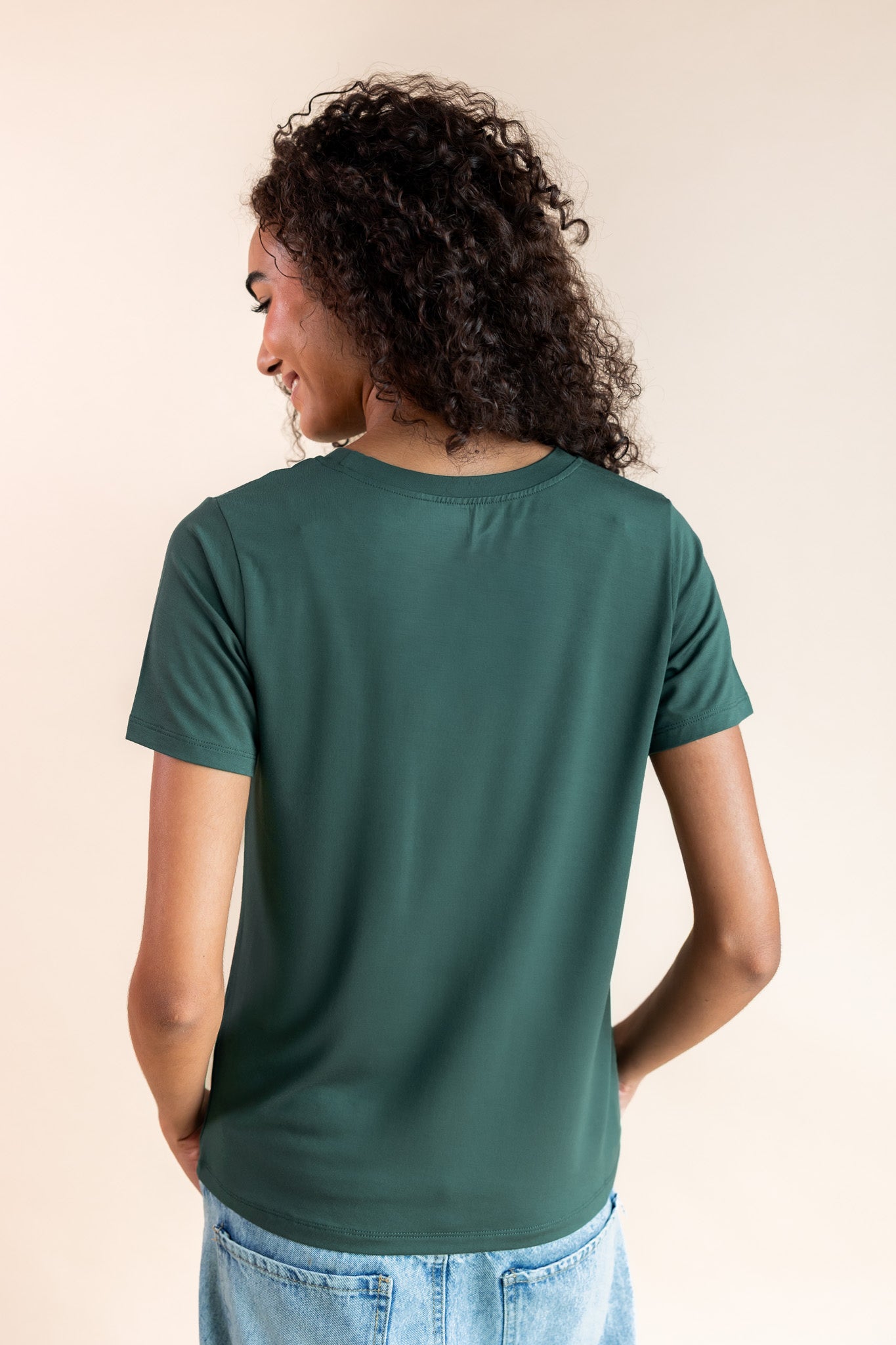Women's Crew Neck Tee in Cypress - Image 2
