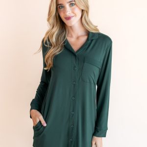 Long Sleeve Women’s Nightshirt in Cypress