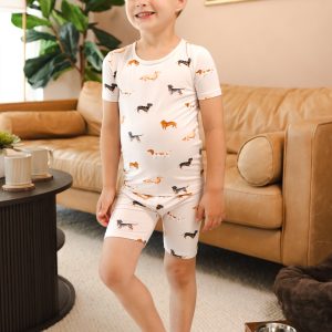 Short Sleeve Pajamas in Dachshund