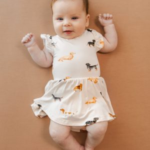 Twirl Bodysuit Dress in Dachshund