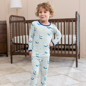 Long Sleeve Pajamas in Dew Mahjong