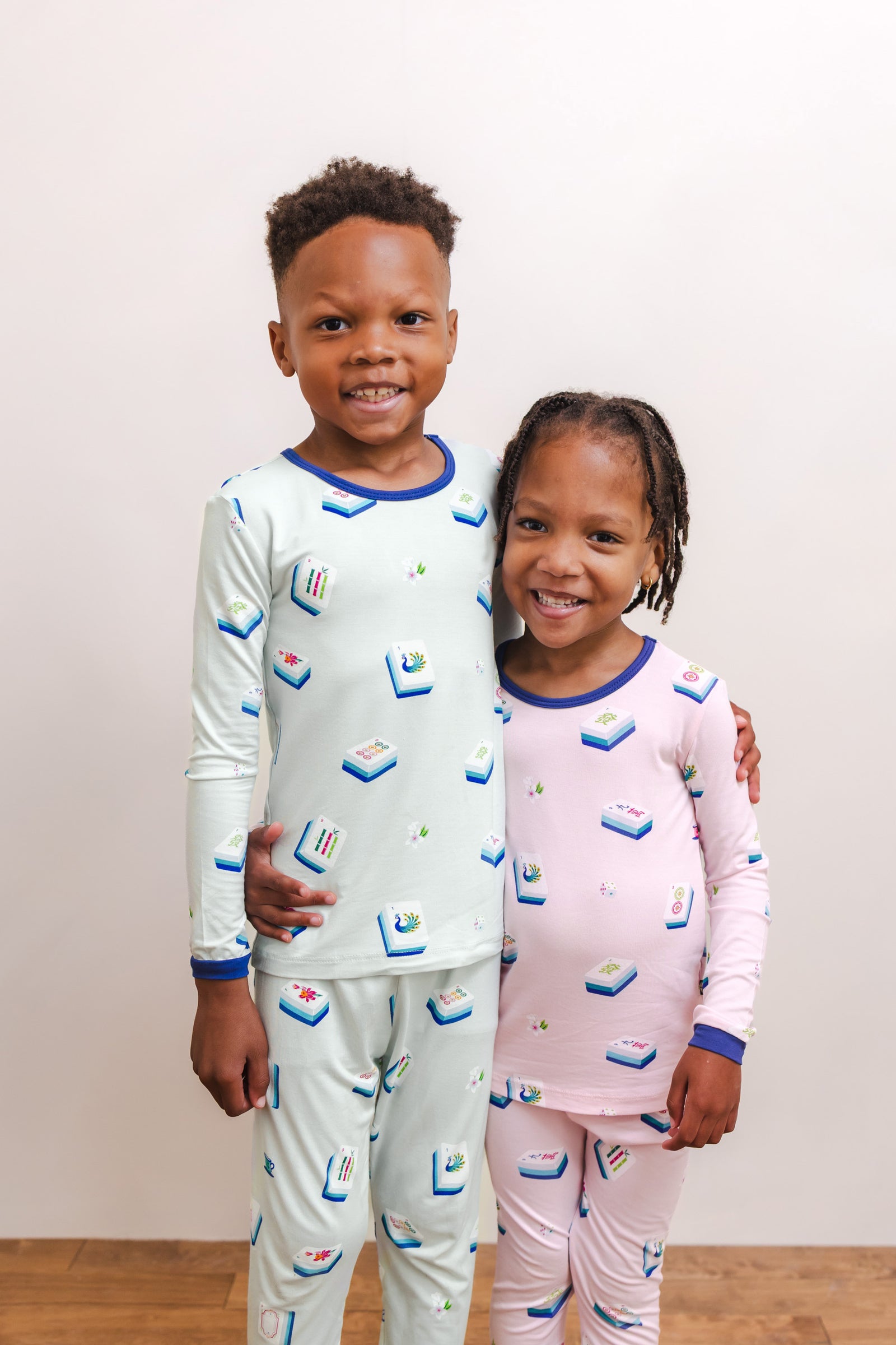 Long Sleeve Pajamas in Sakura Mahjong - Image 3