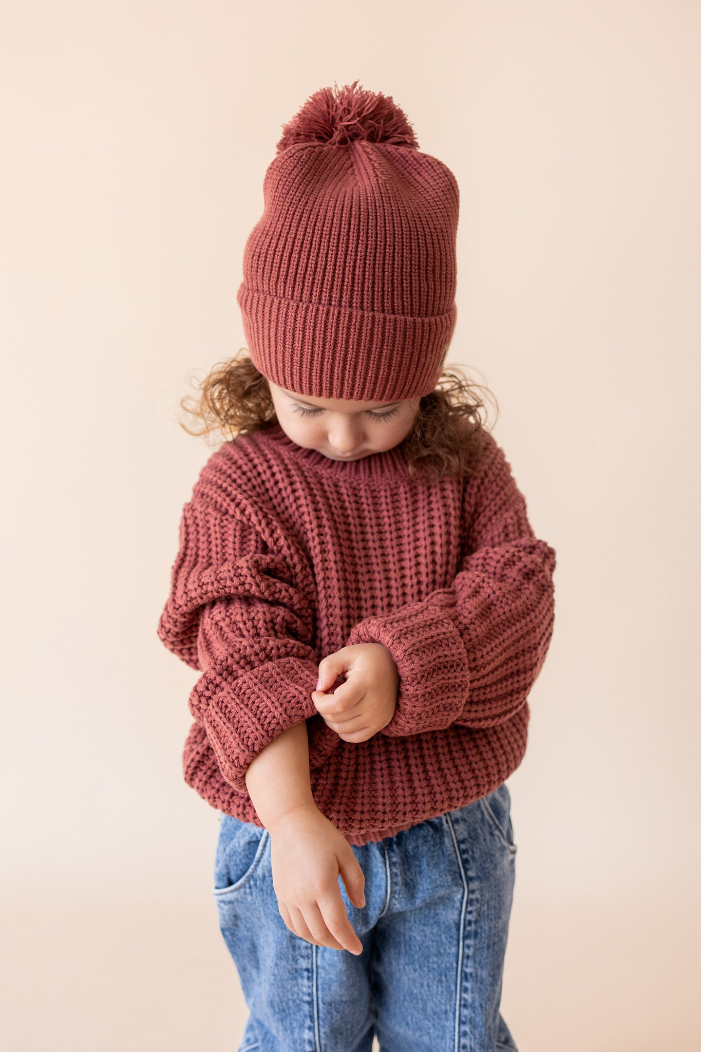 Chunky Knit Sweater in Ember - Image 8
