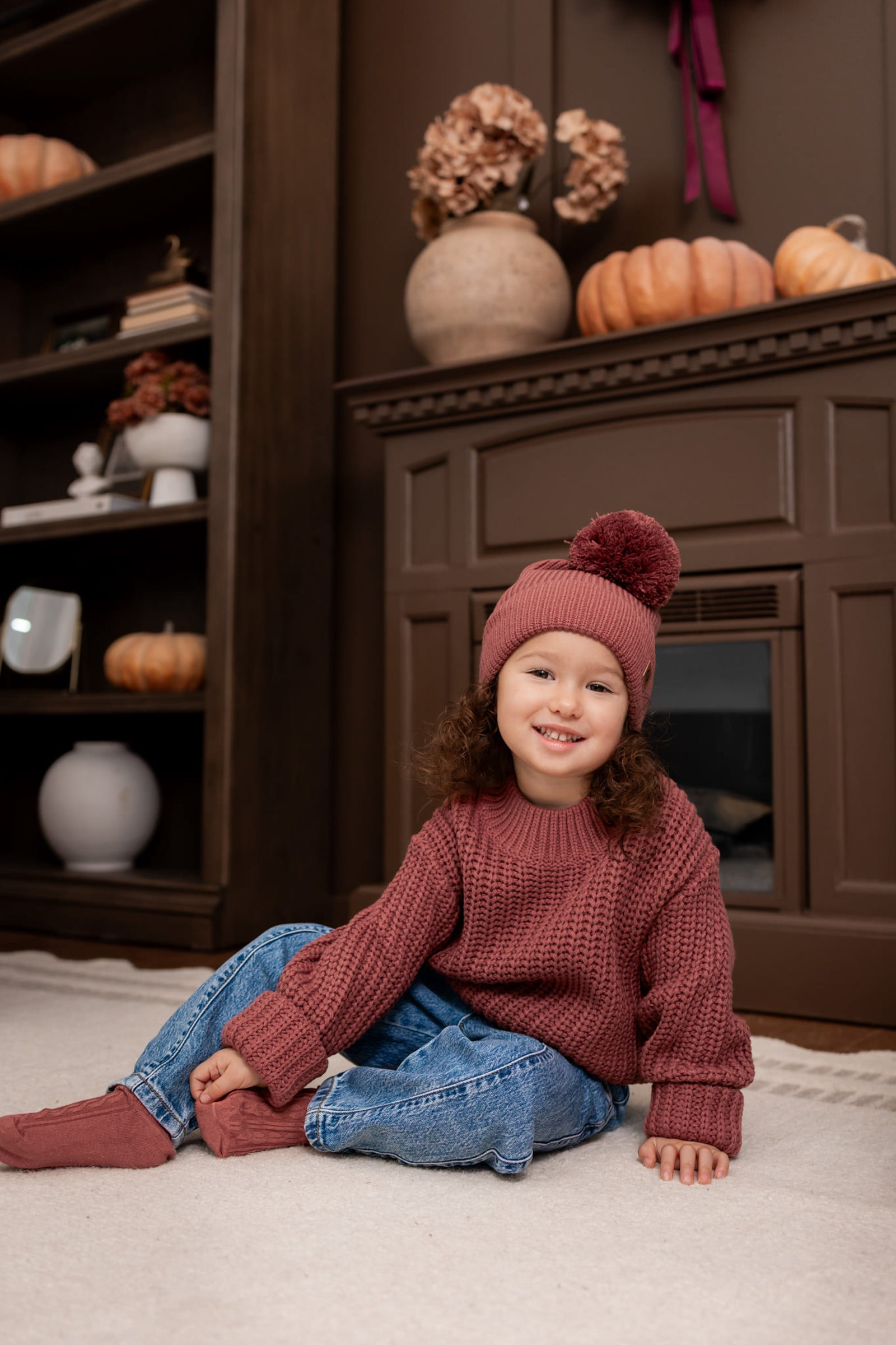 Chunky Knit Sweater in Ember - Image 7