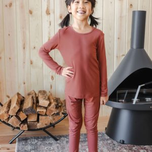 Long Sleeve Pajamas in Ember