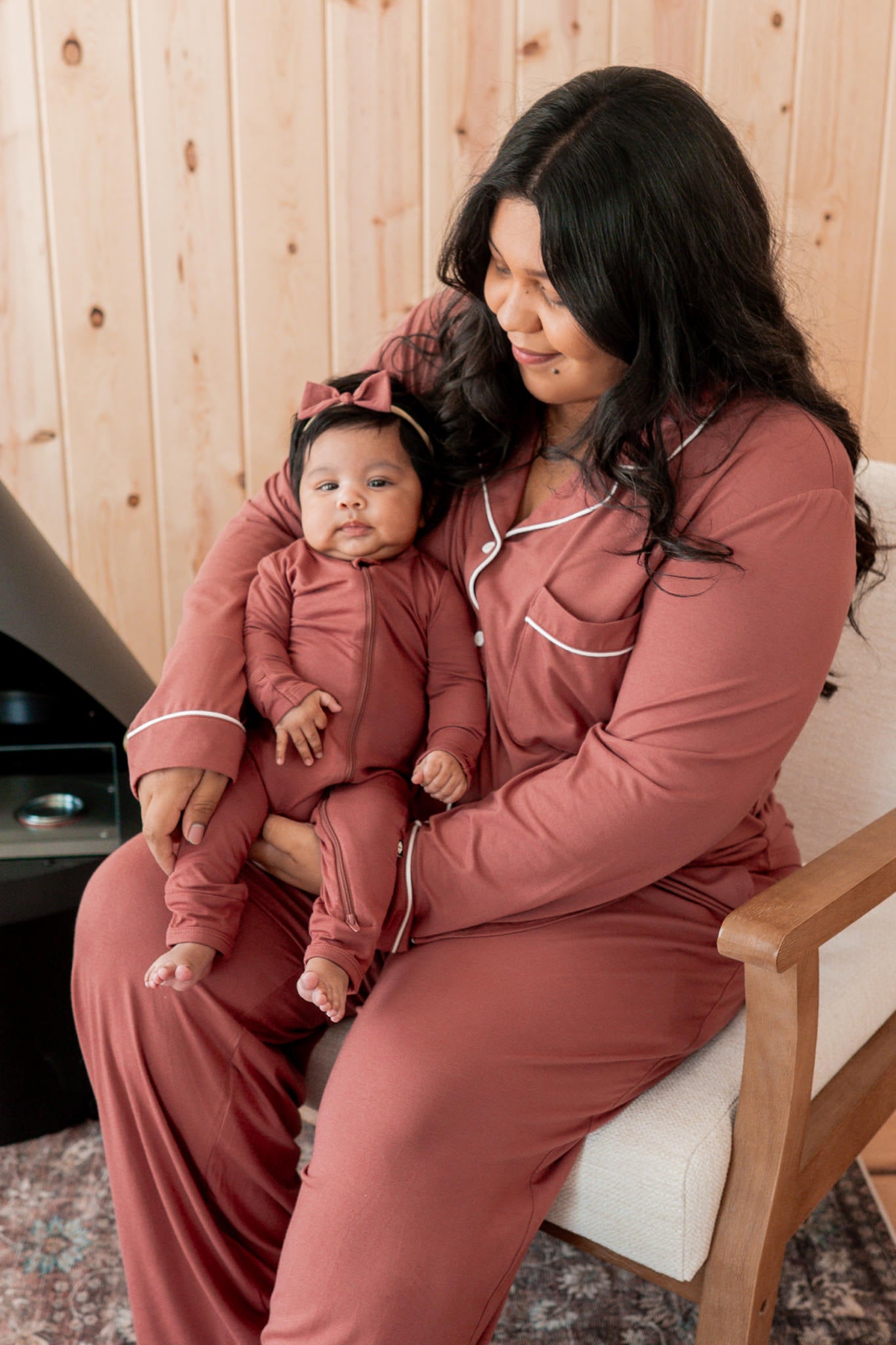 Long-Sleeved Women's Pajama Set in Ember - Image 3