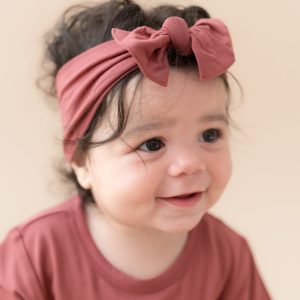Knotted Bow Headband in Ember