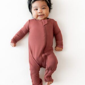 Zippered Romper in Ember
