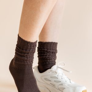 Adult Scrunch Socks in Espresso