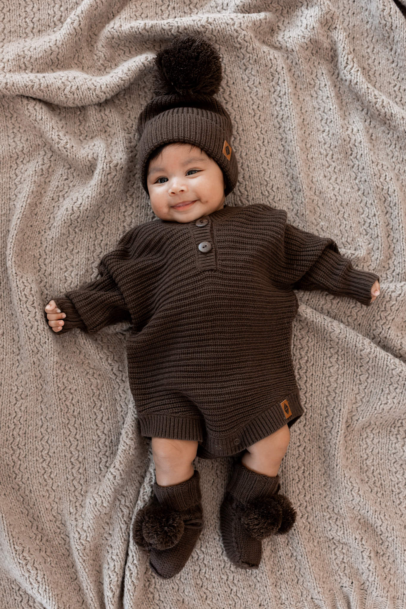 Knit Booties in Espresso - Image 5