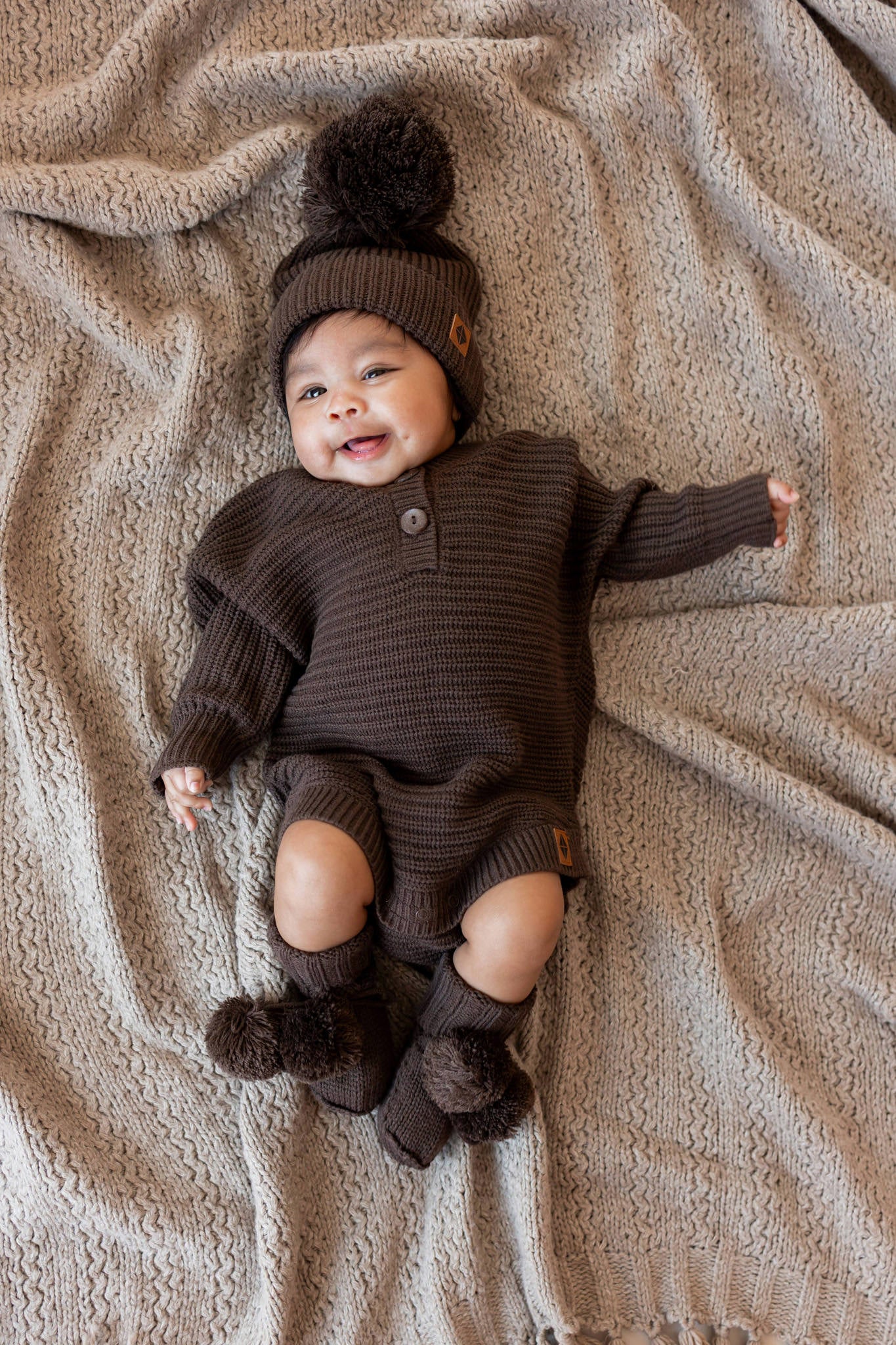 Knit Booties in Espresso - Image 3