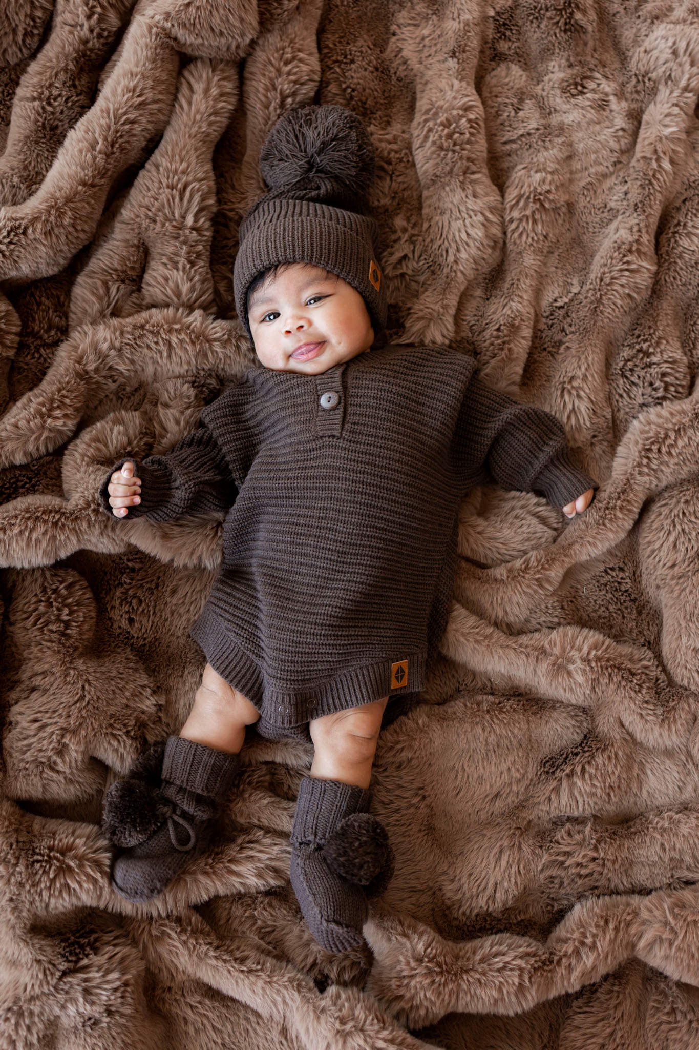 Knit Booties in Espresso - Image 4