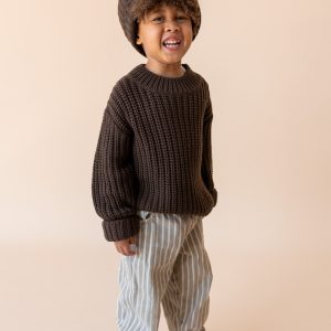 Chunky Knit Sweater in Espresso
