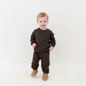 French Terry Jogger Set in Espresso