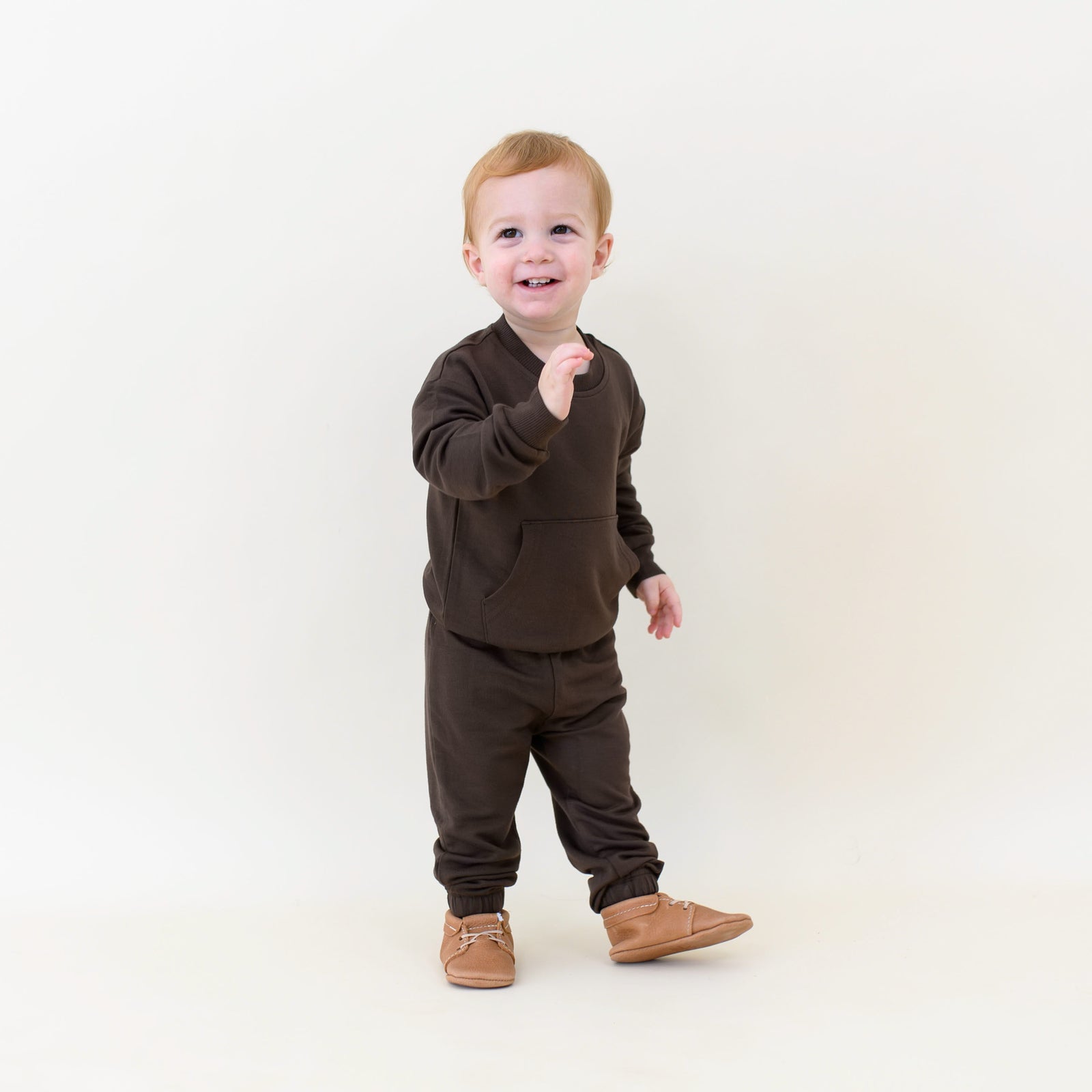 French Terry Jogger Set in Espresso - Image 5