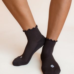 Women's Ruffle Socks in Espresso