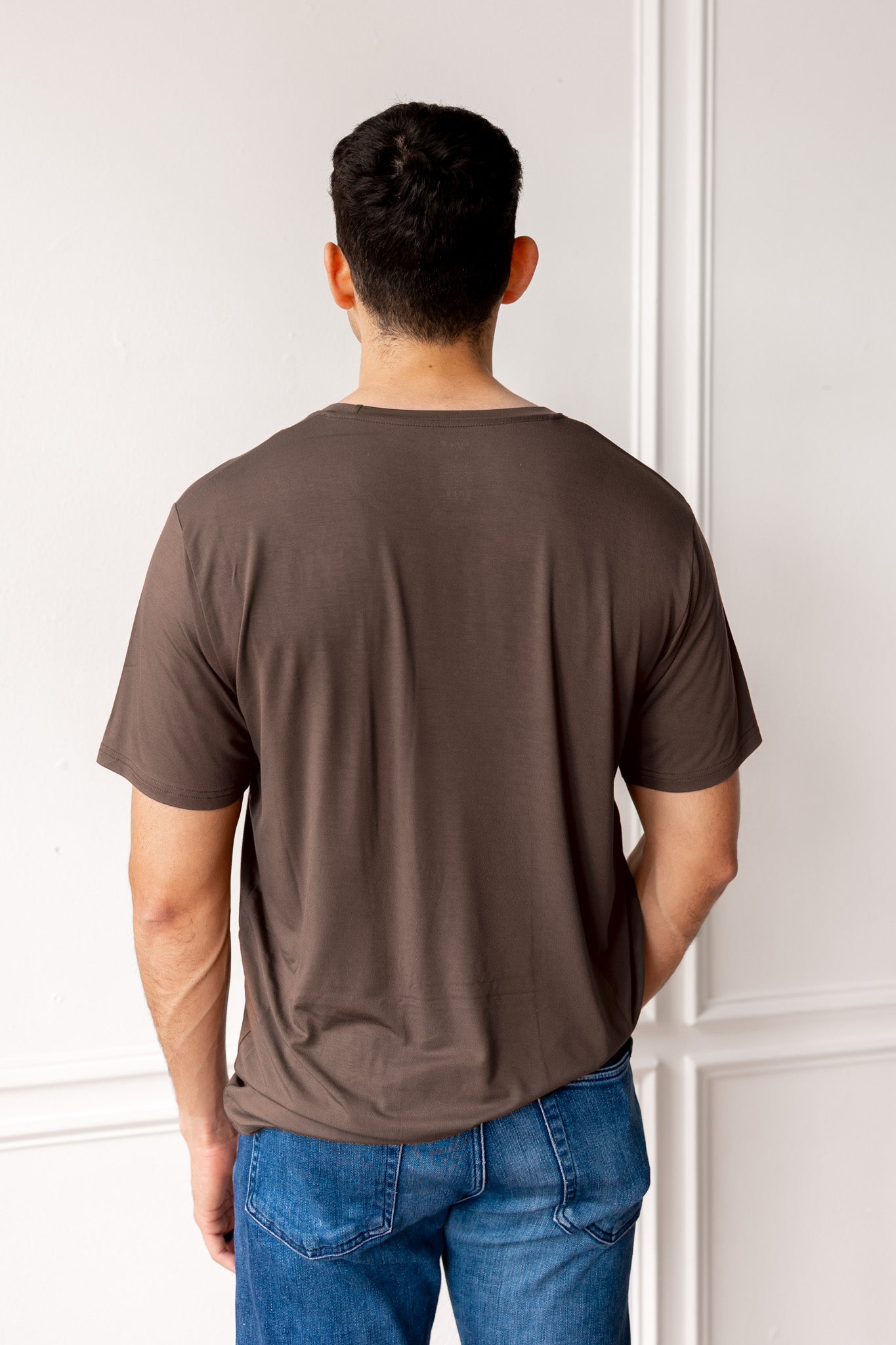 Men's Crew Neck Tee in Espresso - Image 3